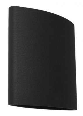 Herron 6W 3K Up&Down Wall Light IP54. Coastal rated. Black